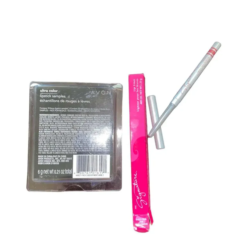 Avon Ultra Color Mini Lipstick Bullet 10 Samples/Mary Kay Lip Liner Pink 3040